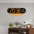 thumbnail image 1 of Large Wall Clock 17.3-inch living room wall clock, multi-function LED electronic clock, large-sized alarm clock, temperature and humidity display clock, 1 of 5