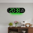 thumbnail image 1 of Large Wall Clock 17.3-inch living room wall clock, multi-function LED electronic clock, large-sized alarm clock, temperature and humidity display clock, 1 of 5