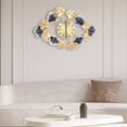 thumbnail image 1 of Large Wall Clock Ginkgo Leaf Decor Clock Modern Clock For Living Room Bedroom US, 1 of 15