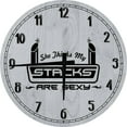 thumbnail image 1 of Large Wall Clock Makers Mark Bourbon Whiskey Stamp Bar Sign Home Decor Classic Walnut 14 inch wall decor, 1 of 3