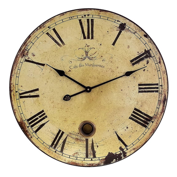 Large Wall Clock with Pendulum