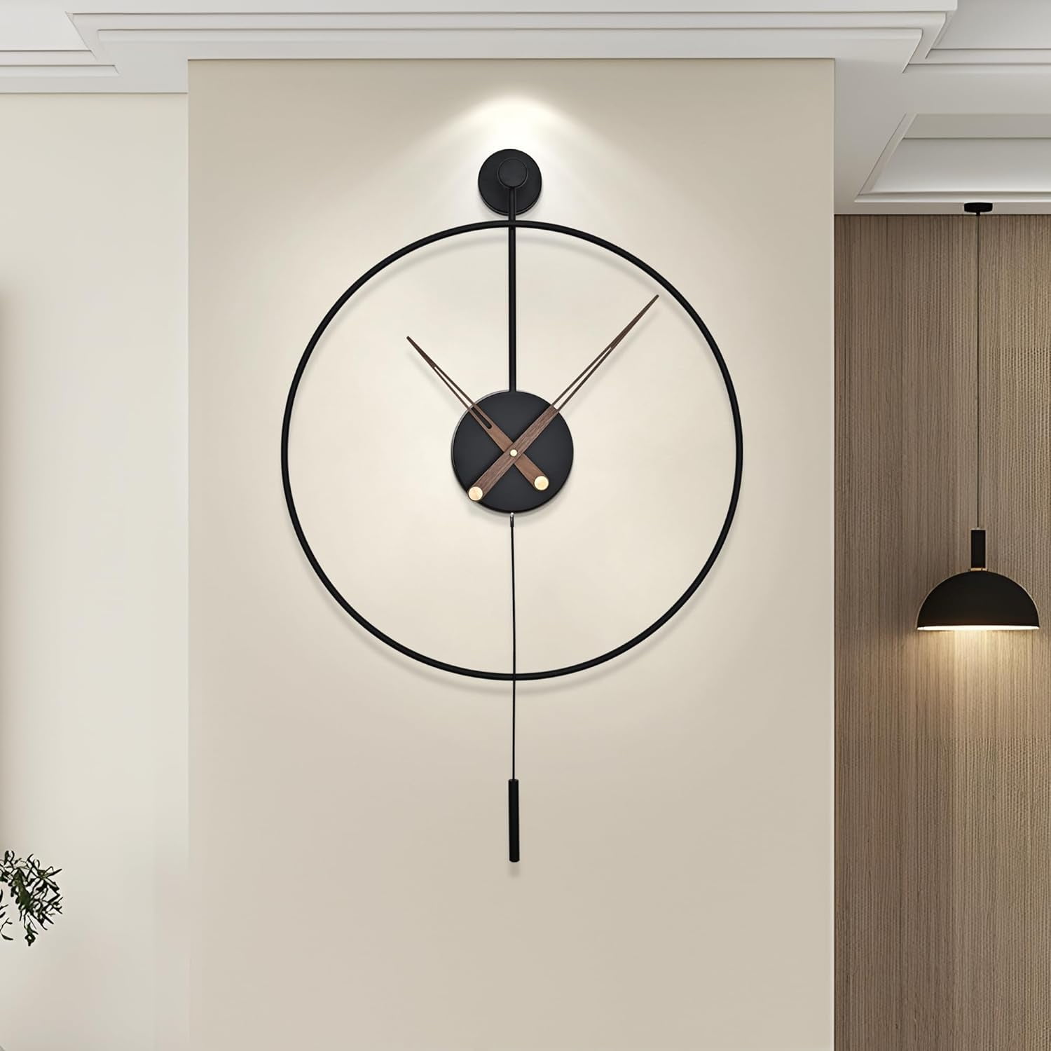 Large Wall Clocks for Living Room,Oversized Decorative Black Metal 20 ...