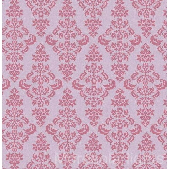 Large Wall Damask Stencil Faux Mural Design #1050 11" x 21 1/8"