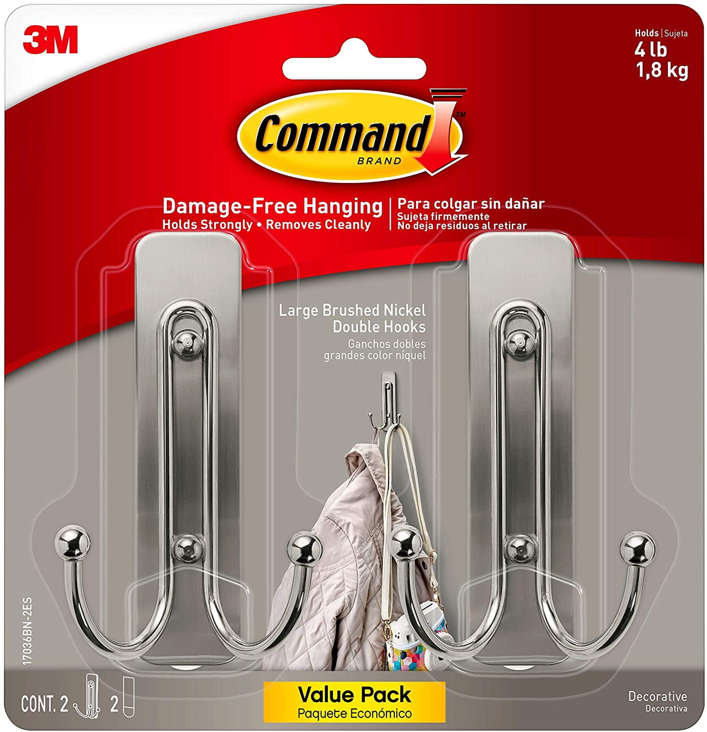 https://i5.walmartimages.com/seo/Large-Wall-Hooks-Damage-Free-Hanging-Hooks-Adhesive-Strips-No-Tools-Double-Decorations-Living-Spaces-2-Brushed-Nickel-Plastic-Strips_3f42faea-ca0a-47cb-84f5-15a182fe3fee.8e520d49ba936b6d16ca17f0a233af6e.jpeg
