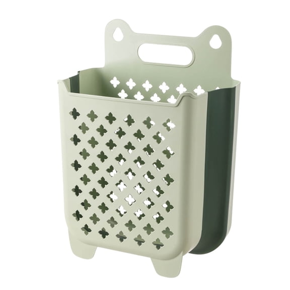 Large Wall Mount Folding Laundry Basket | Space-Saving Storage Organizer for Bathroom Closet | Portable Clothes Hamper with Sturdy Handles
