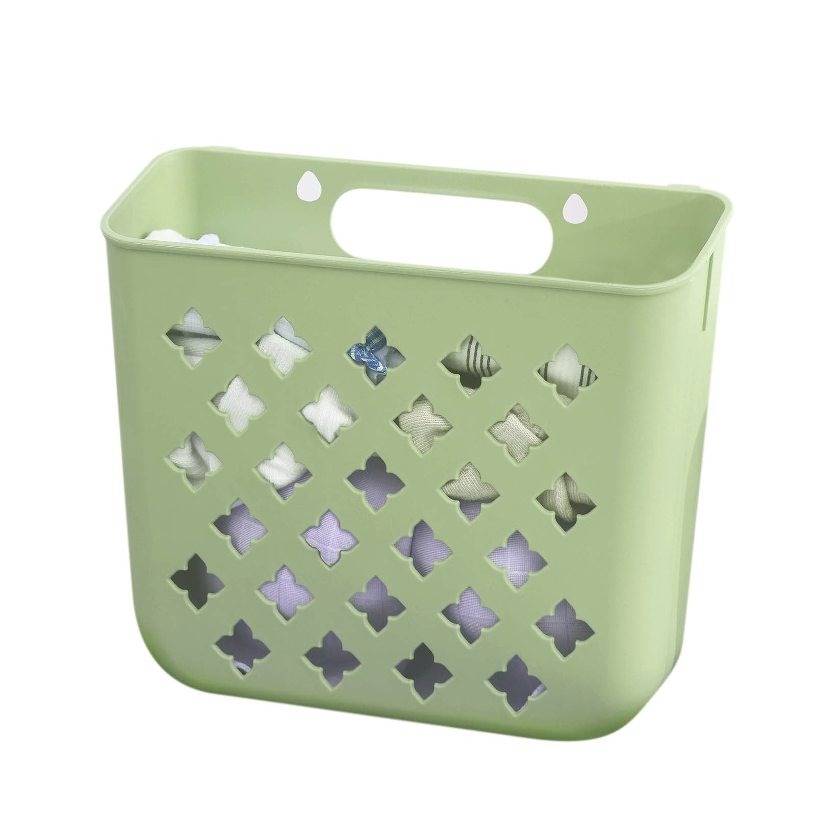 Large Wall Mount Folding Laundry Basket | Space-Saving Storage Organizer for Bathroom Closet | Portable Clothes Hamper with Sturdy Handles