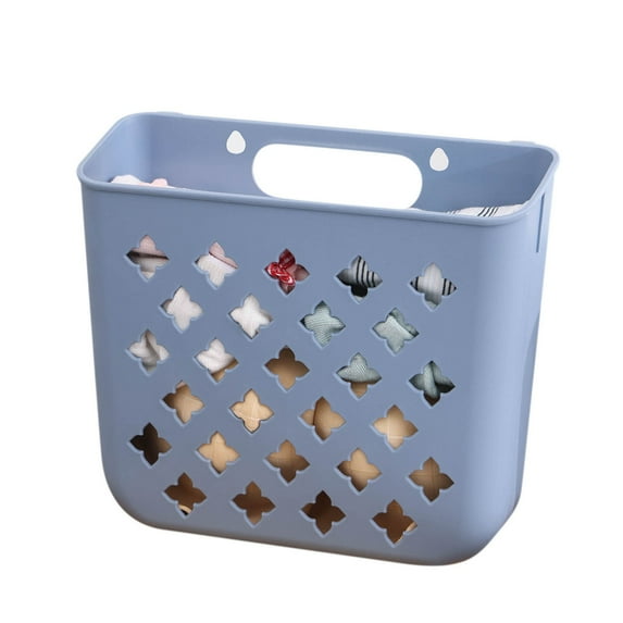 Large Wall Mount Folding Laundry Basket | Space-Saving Storage Organizer for Bathroom Closet | Portable Clothes Hamper with Sturdy Handles