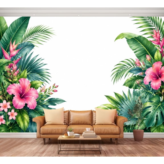 Wall Mural Tropical Palm Trees Large Peel and Stick Wallpaper Against ...