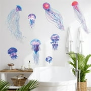 Large Wall Stickers Underwater Fish Wall Decals Girls Bedroom Nursery Bathroom Wall Decor Custom Stickers,Gray