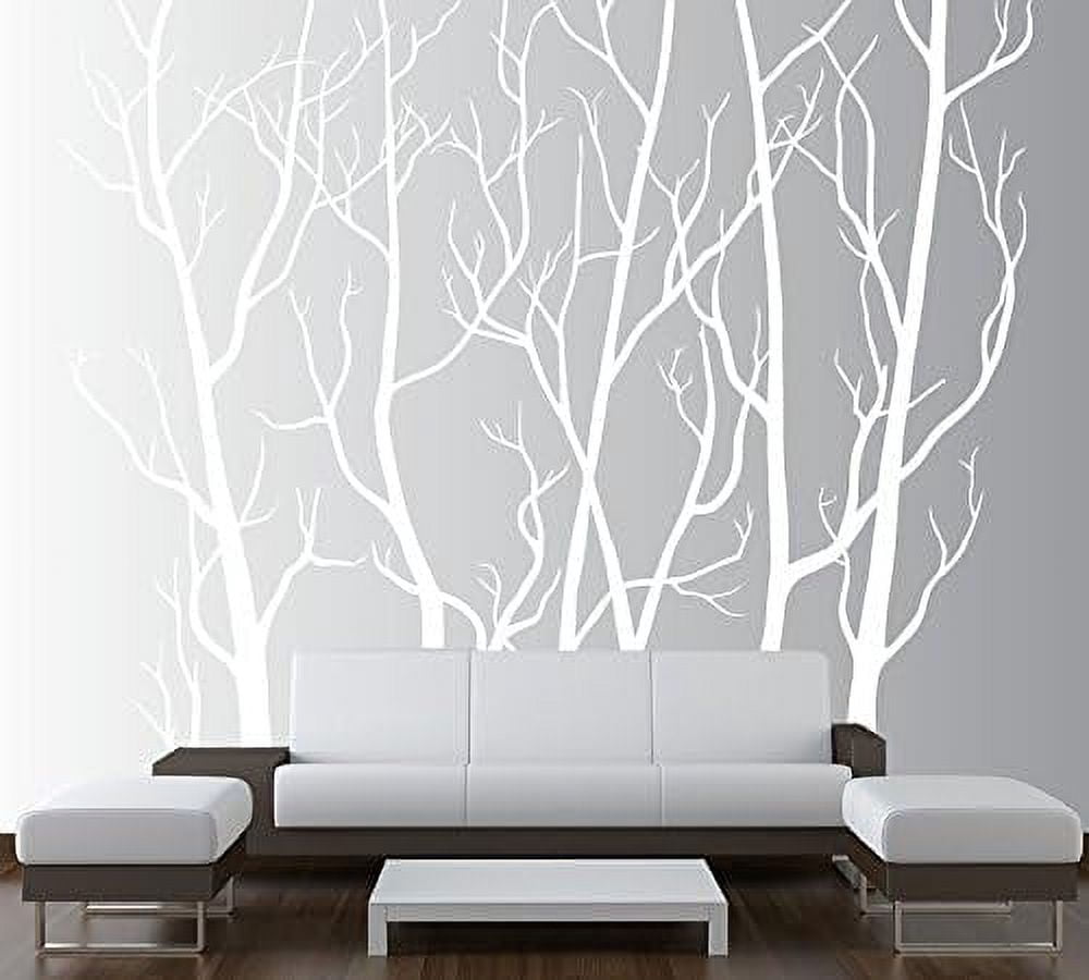 Large Wall Vinyl Tree Forest Decal Removable Sticker with Birds 96" (8 ...