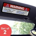 thumbnail image 1 of Large - Warning Funny Safety Rules - Visor Sticker Set for MINI Cooper, 1 of 1