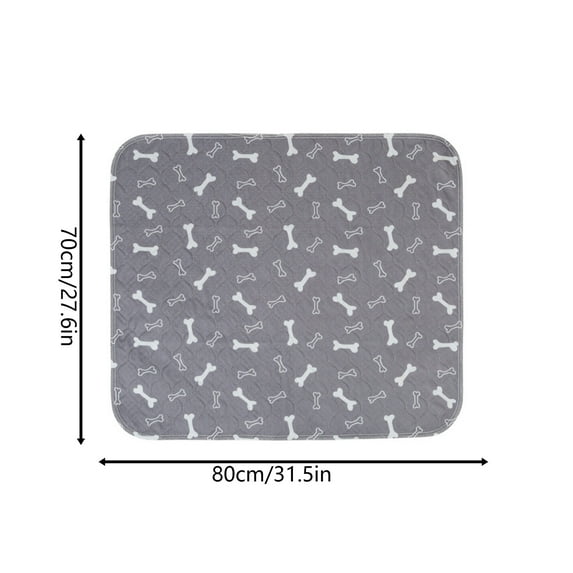 Large Washable Pet Pee Pad, Durable Dog Training Mat, 28x31 in, Red Bone Pattern, Highly Absorbent Reusable Floor Protector