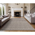 thumbnail image 1 of Large Washable Rugs 9x12 Modern Abstract Accent Carpet Non-Slip Backing Non-Shedding Contemporary Floor Cover Striped Transitional Mat OfficeBrown, 1 of 8