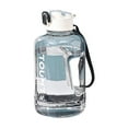 thumbnail image 1 of Large Water Bottle 1600 ml and 2200 ml Capacity Sports Fitness Water Bottle With Turn Over Side Made Style-Top Lid Carrying Handle Clear Markings BPA-Free PC Material, 1 of 7