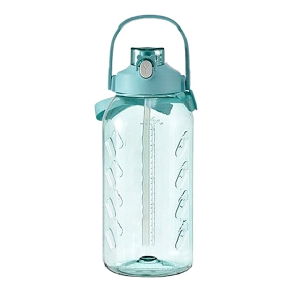 Large Water Bottle 2200 ml Plastic Sports Jug with Leakproof Cap, Non-slip Base, and Dual Measurement Scale for Gym, Hiking, Outdoor Use