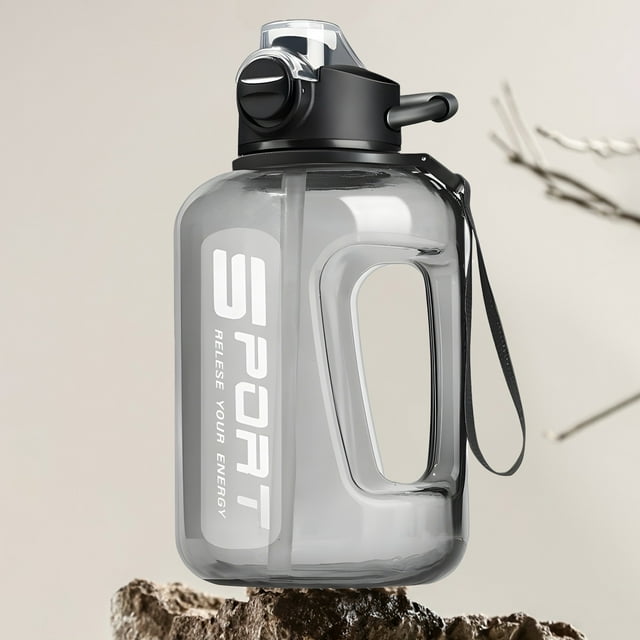Large Water Bottle Jug,Plastic Water Bottle with Straw and Handle,1.5L Water Bottle Jug for Gym,Camping,Workout and Outdoors