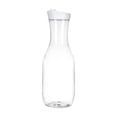 thumbnail image 1 of Large Water Carafe with Flip Top Lid, Square/Round Base Juice Containers, Clear Plastic Pitcher for Water, Iced Tea, Juice, Lemonade, Milk, Cold Brew and Mimosa Bar, 50 Oz, 1 Pcs, 12.5x3.5", 1 of 5