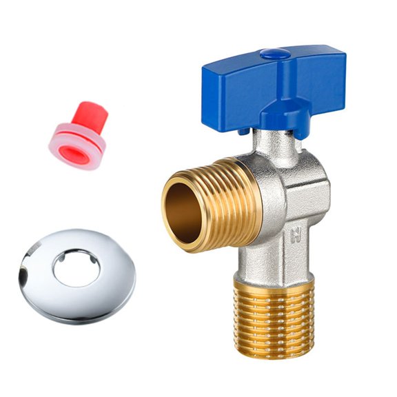 Large Water Flows Brass Angle Valves Easy Installation for Home Pipe Connection