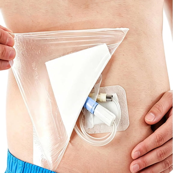 Large Waterproof Bandages with Pad - 12" x 14", 14 Count, Shower Protection for Wound Dressing Incision Stitches Cover Transparent Post Surgical Tape Patches Shower Shields