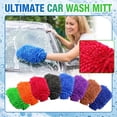 thumbnail image 1 of Large Waterproof Car Wash Mitt, Double Sided Premium Chenille Microfiber Cleaning Glove with Elastic Cuff, Scratch-Free High Absorbent Suds Sponge for Vehicle, Motorcycle & House, 1 of 6