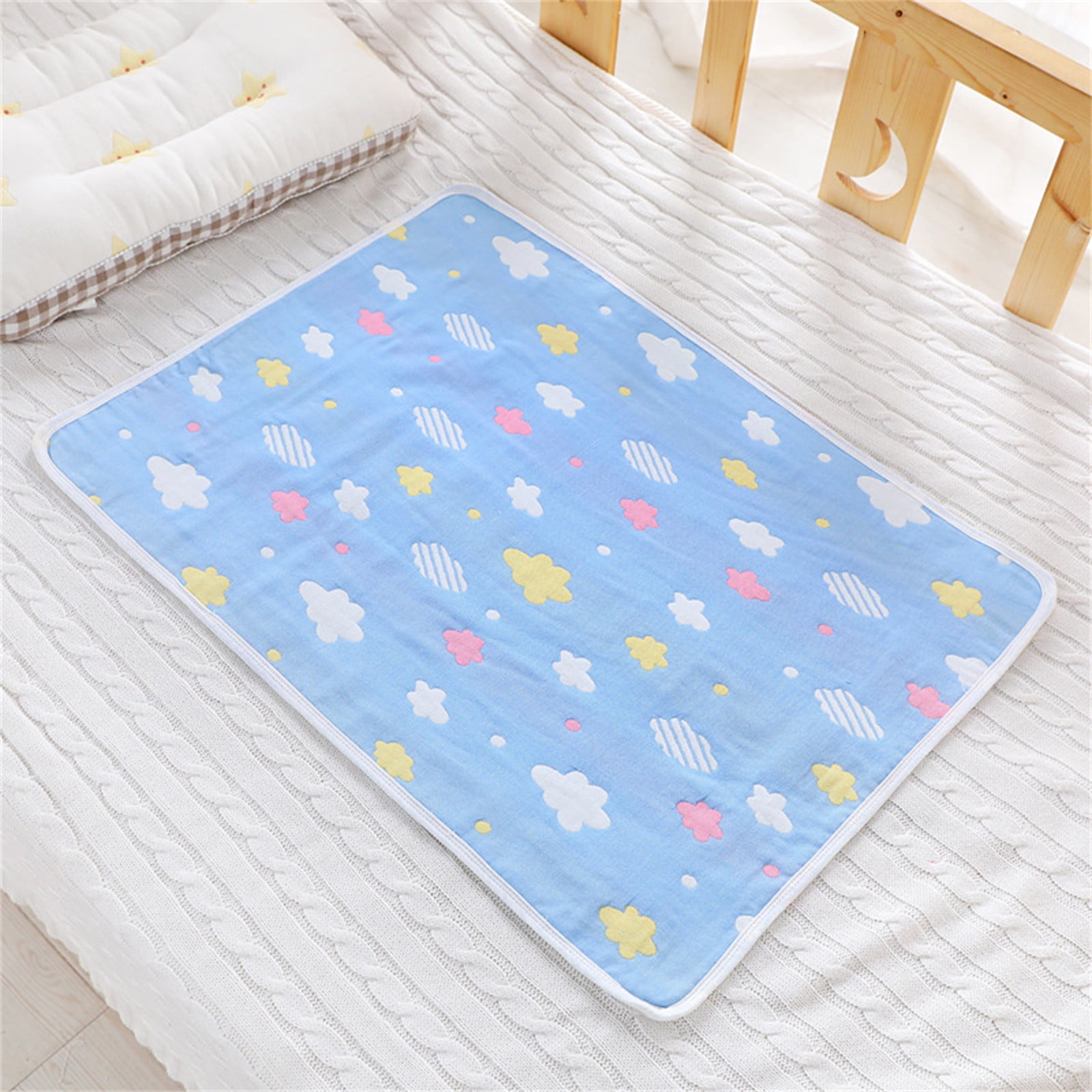 Large Waterproof Changing Mat 28x47 in Cotton Incontinence Pad Seniors Breathable Menstrual Sheet Non Slip Washable Protector Beds Extended Care