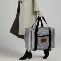 Large Waterproof Fabric Storage Bag | Extra Large 58X50X26Cm Travel Organizer for Clothes, Quilts & Bedding | Heavy Duty Zipper & Reinforced Handles for Moving & Packing