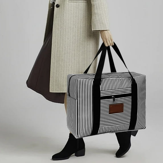 Large Waterproof Fabric Storage Bag | Extra Large 58X50X26Cm Travel Organizer for Clothes, Quilts & Bedding | Heavy Duty Zipper & Reinforced Handles for Moving & Packing