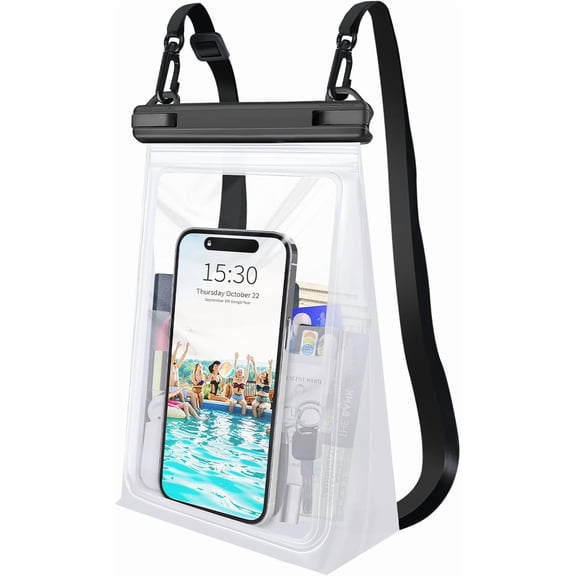 Large Waterproof Phone Pouch Floating, Case for iPhone 15 14 Pro Max 13 12 Plus 11 XS XR X up to 8.5'', IPX8 Water Proof Cell Dry Bag Beach Swimming Kayaking