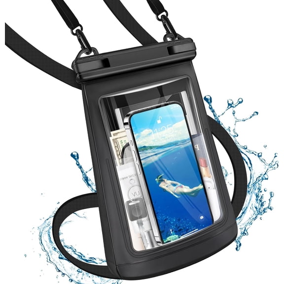 Large Waterproof Phone Pouch Floating, Waterproof Phone Case for iPhone 15 14 Pro Max 13 12 Plus 11 XS XR X Samsung up to 8.5'', IPX8 Water Proof Cell Phone Dry Bag for Beach Swimming Kayaking