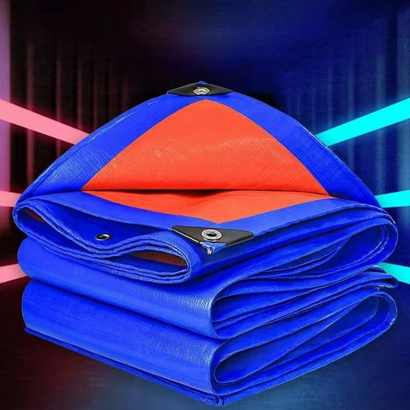 Large Waterproof Tarp,Thick Shade Tarpaulin,78.7x78.7Inch,Outdoor Tarps with Grommets & Reinforced Edges for Roof,Camping,Patio,Boat and Car