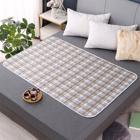 Large Waterproof Washable Incontinence Bed Pad - Ultrasonic Quilting Urine Proof Underpad for Elderly Care Use, Non-Slip Reusable Bed Protector for Bedroom Mattress Protection, 59*39in, Colorful