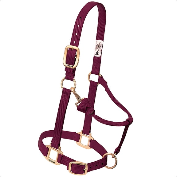 Weaver Leather Horse Halter: Adjustable Nylon for Comfort & Durability Burgundy / Large Horse