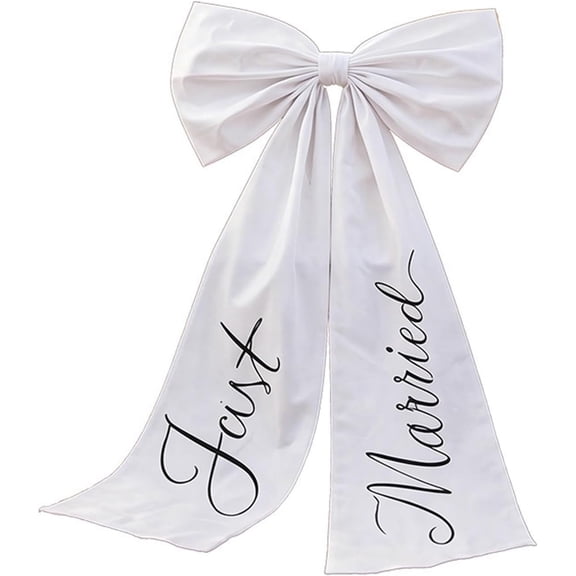 Large Wedding Car Bow Just Married Ribbon for Proposal Engagement Bridal Shower