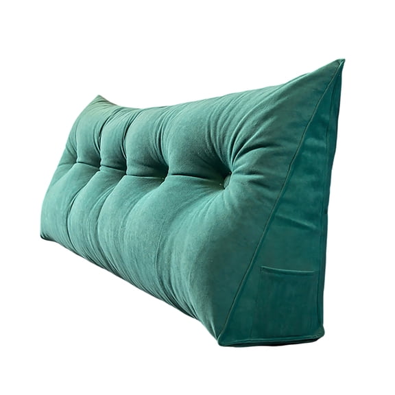 Large Wedge Headboard Pillow for Twin XL Beds, College Dorm Reading & Backrest Support Cushion, Triangular Bolster Pillow for Lumbar Comfort, Gap Filler & Bed Positioning in Daybeds & Small Spaces