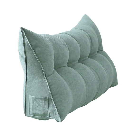 Large Wedge Reading Pillow for Adults - Triangular Backrest Cushion with Removable Cover (24x20x8 in) - Bed Rest Pillow for Sitting Up, Reading, Lumbar Support in Bed or Daybed
