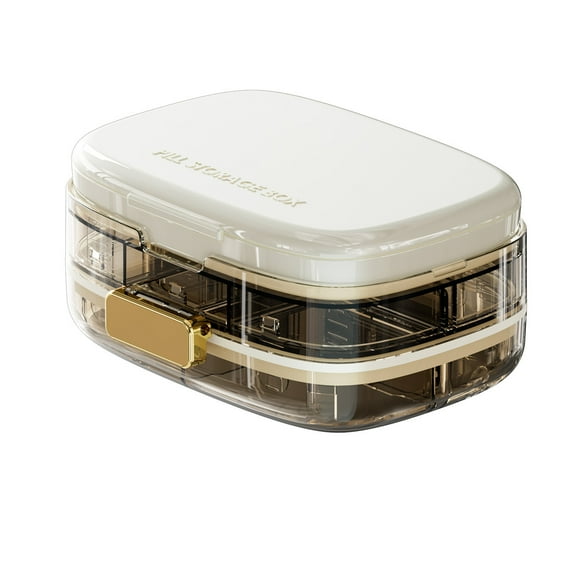 Large Weekly Pill Organizer, BPA Free XL Pill Box 2 Times a Day, 7 Day AM PM r for Supplement, Big Daily Pill Case Holder with Large Container for All Your Vitamin-White