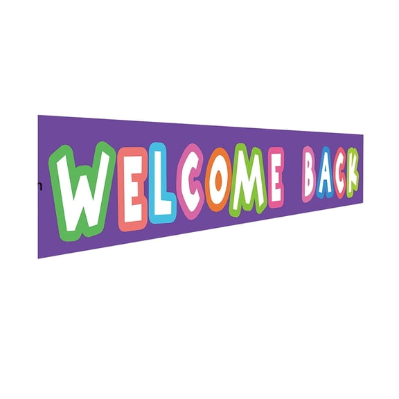 Large Welcome Back Banner - Homecoming & Back to School Party Sign, Outdoor Indoor Decorations for Returning Celebrations, School Spirit Decor