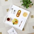 thumbnail image 1 of Large White Acrylic Serving Tray with Handles, 1 of 6