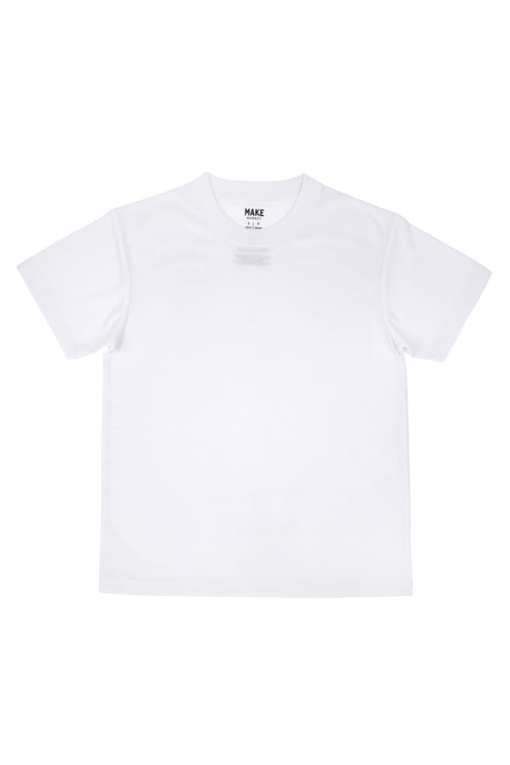 Large White Adult Polyester Crew Neck T-Shirt by Make Market – Short Sleeve - Classic Fit for Crafting - Vinyl & Tie-Dye Projects - 12 Pack