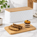 Large White Embossed Bread Box With Lid - Walmart.com