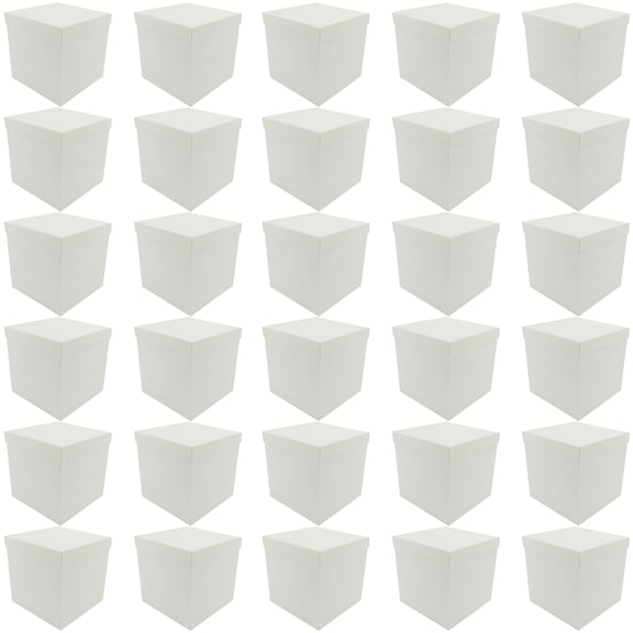 Large White Gift Box by Celebrate It â€“ Blank Grayboard Boxes for Custom Decorating - Ideal for Holidays - Birthdays & DIY Projects - 30 Boxes