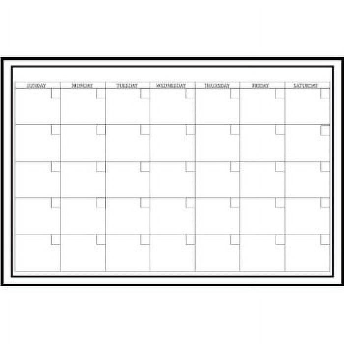 Large White Monthly Dry Erase Calendar Decal