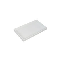 Large White Plastic Stackable Tray - 14 3/4"W x 8 1/4"L x 1"H  - Set of 3
