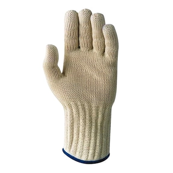 Large White Whizard Handguard II Heavy Duty High Performance Fiber And Stainless Steel Ambidextrous Cut Resistant Gloves