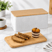 Large White Embossed Bread Box With Lid - Walmart.com