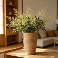 thumbnail image 1 of Large Wicker Flower Basket - Decorative Vase Container, Handwoven Rustic Floral Holder, Home Living Room Cafe Decor Accent, Lightweight, Durable, Multipurpose for Storage, Display, Floral Arrangement, 1 of 7