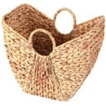 Large Wicker Laundry Basket with Round Handles