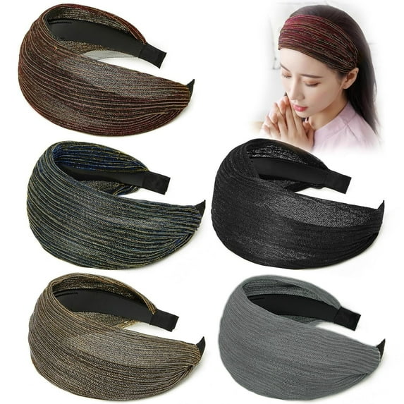 Large Wide Lace Headbands Elegant Elastic Hairbands With Teeth Fashion Headwear