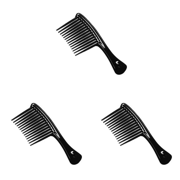 Large Wide Tooth Comb Handle Detangling Reduce Hair Loss Brush Tool 2PCS Young Girls Makeup