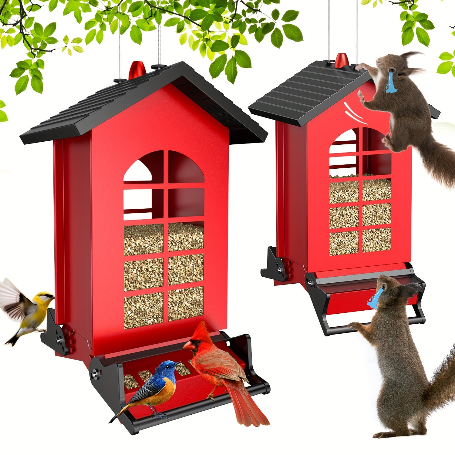 Picture of [Large Wild Bird Feeder Station] Squirrel-Proof Outdoor Bird Feeder ...